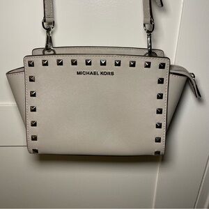 Michael Kors Studded Gray Crossbody Bag